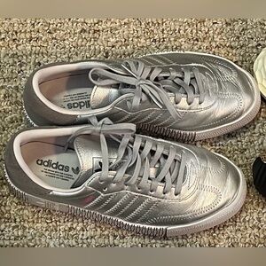 Adidas silver sambas